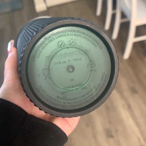Black with green tint Starbucks cup - Picture 3 of 4